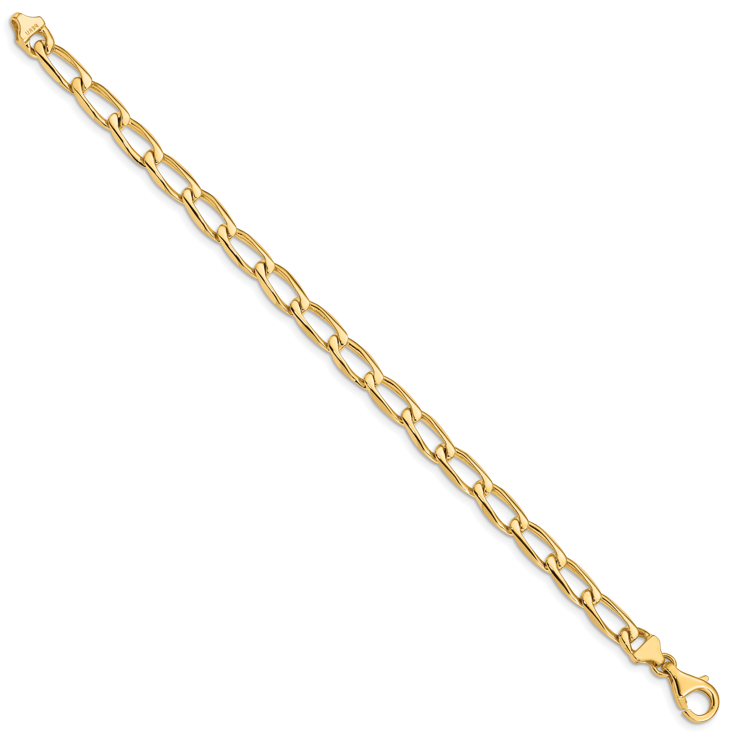 10k 5.9mm Hand-Polished Open Link Bracelet Secondary image