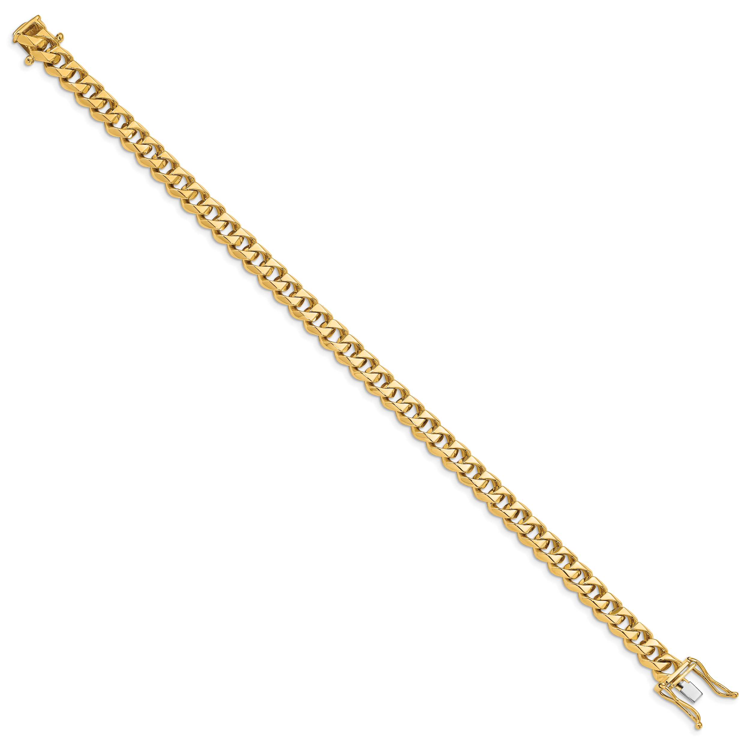 10k 7mm Hand-polished Traditional Link Bracelet Secondary image