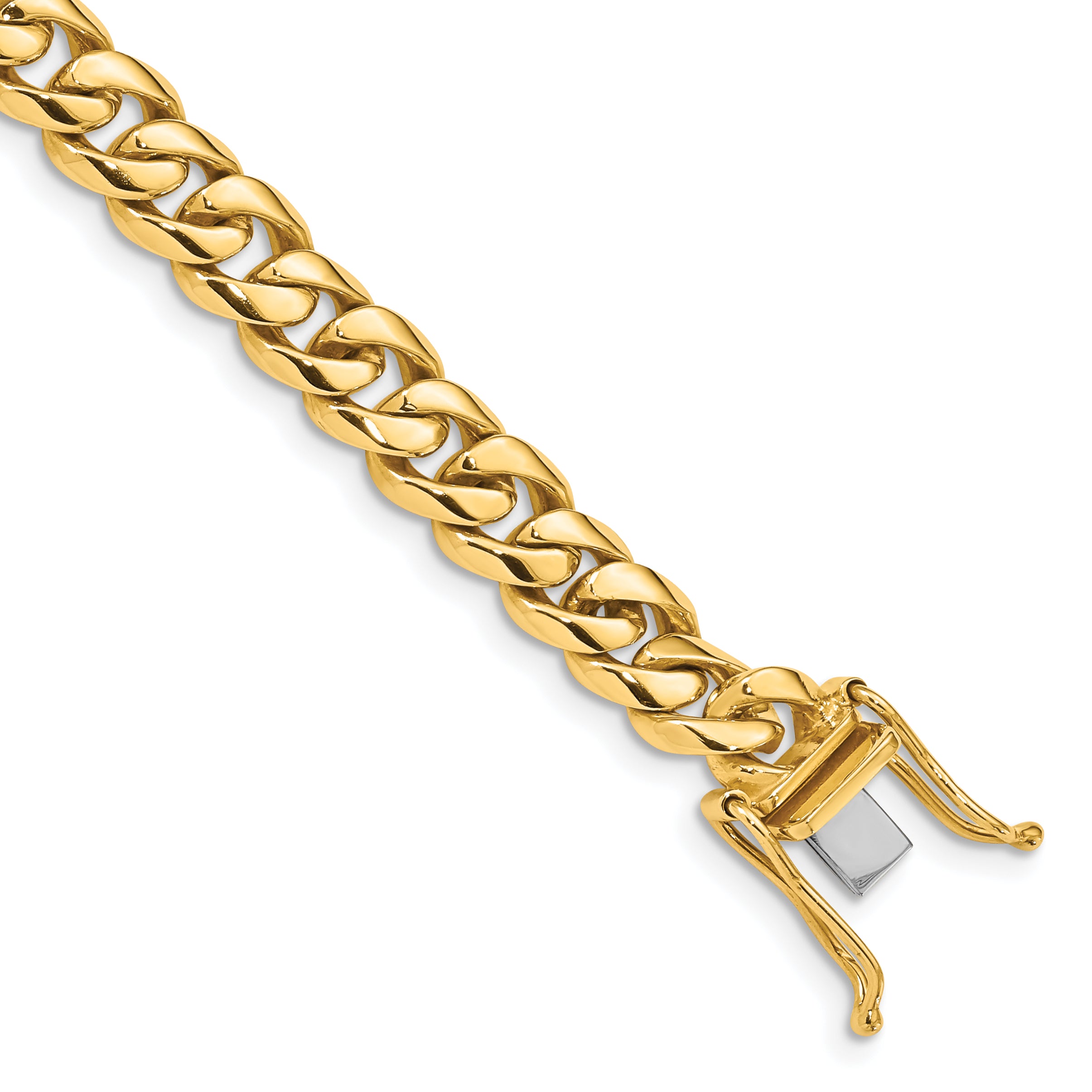 10k 7.25mm Hand-polished Rounded Curb Link Bracelet Main image