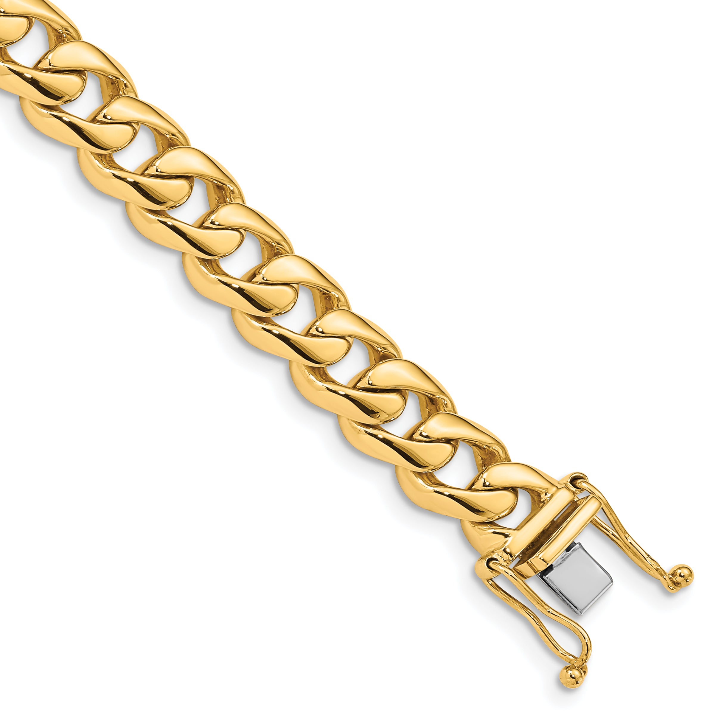 10k 8.3mm Hand-polished Rounded Curb Link Bracelet Main image