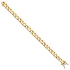 10k 7.9mm Hand-polished Fancy Link Bracelet