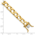 10k 7.9mm Hand-polished Fancy Link Bracelet