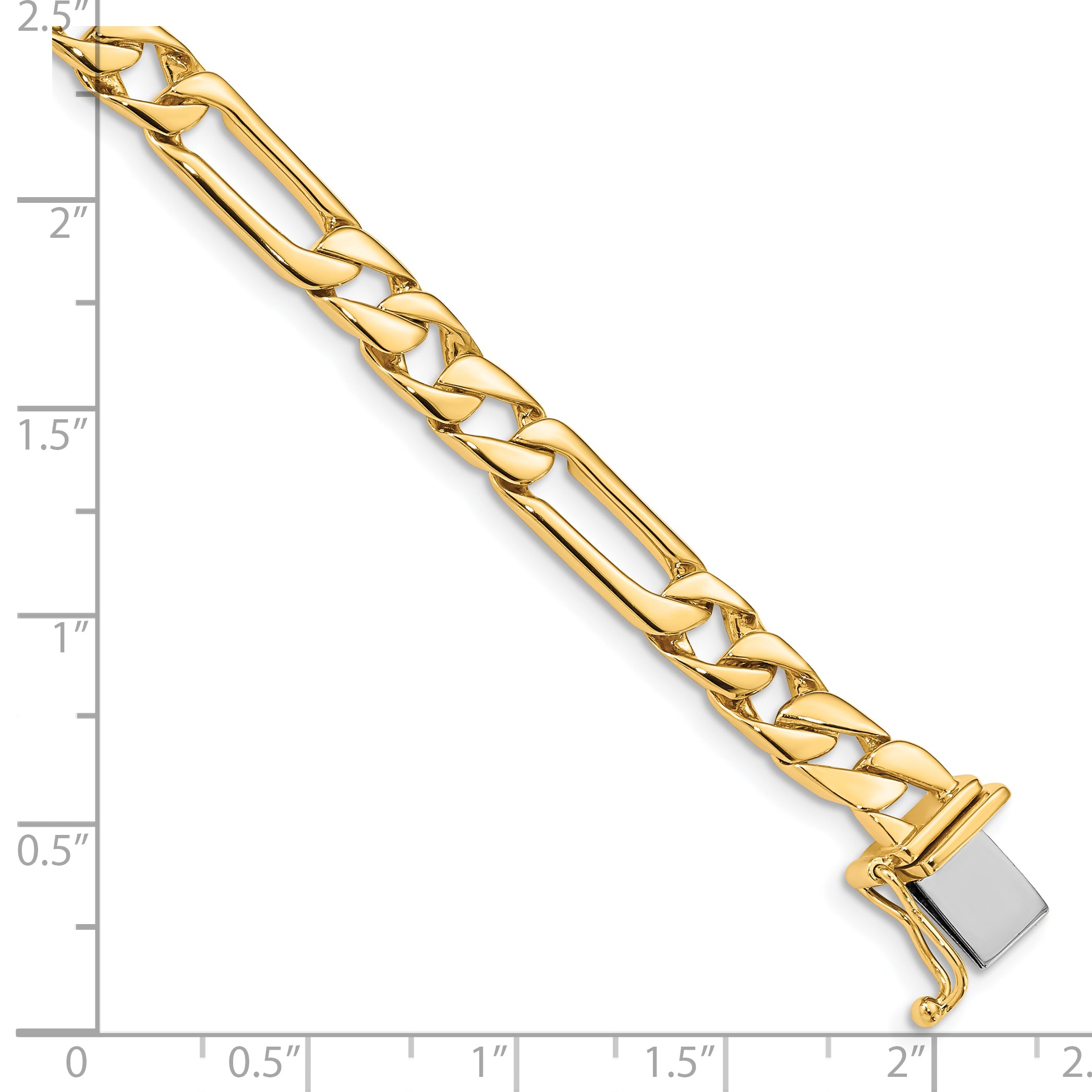 10k 6mm Hand-polished Fancy Link Bracelet Secondary image