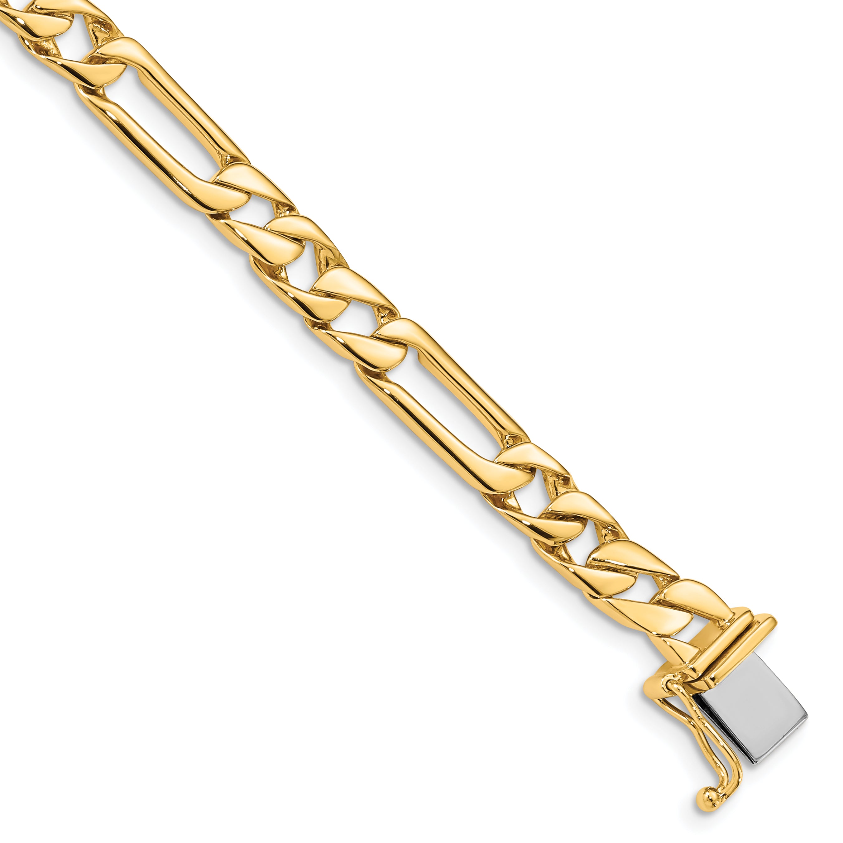10k 6mm Hand-polished Fancy Link Bracelet Main image