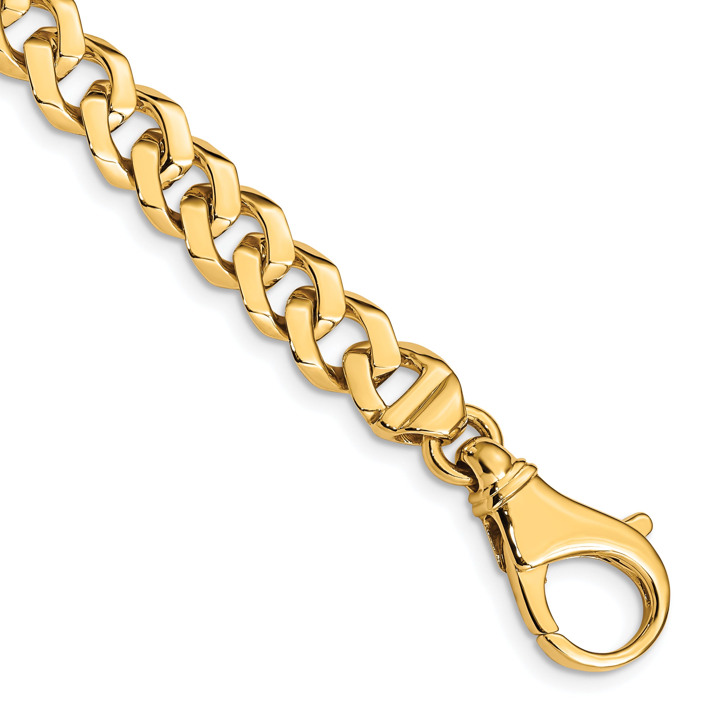10k 8mm Hand-polished Fancy Link Bracelet Main image