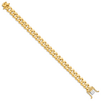10k 10mm Hand-polished Fancy Link Bracelet
