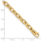 10k 5mm Hand-polished Fancy Link Bracelet