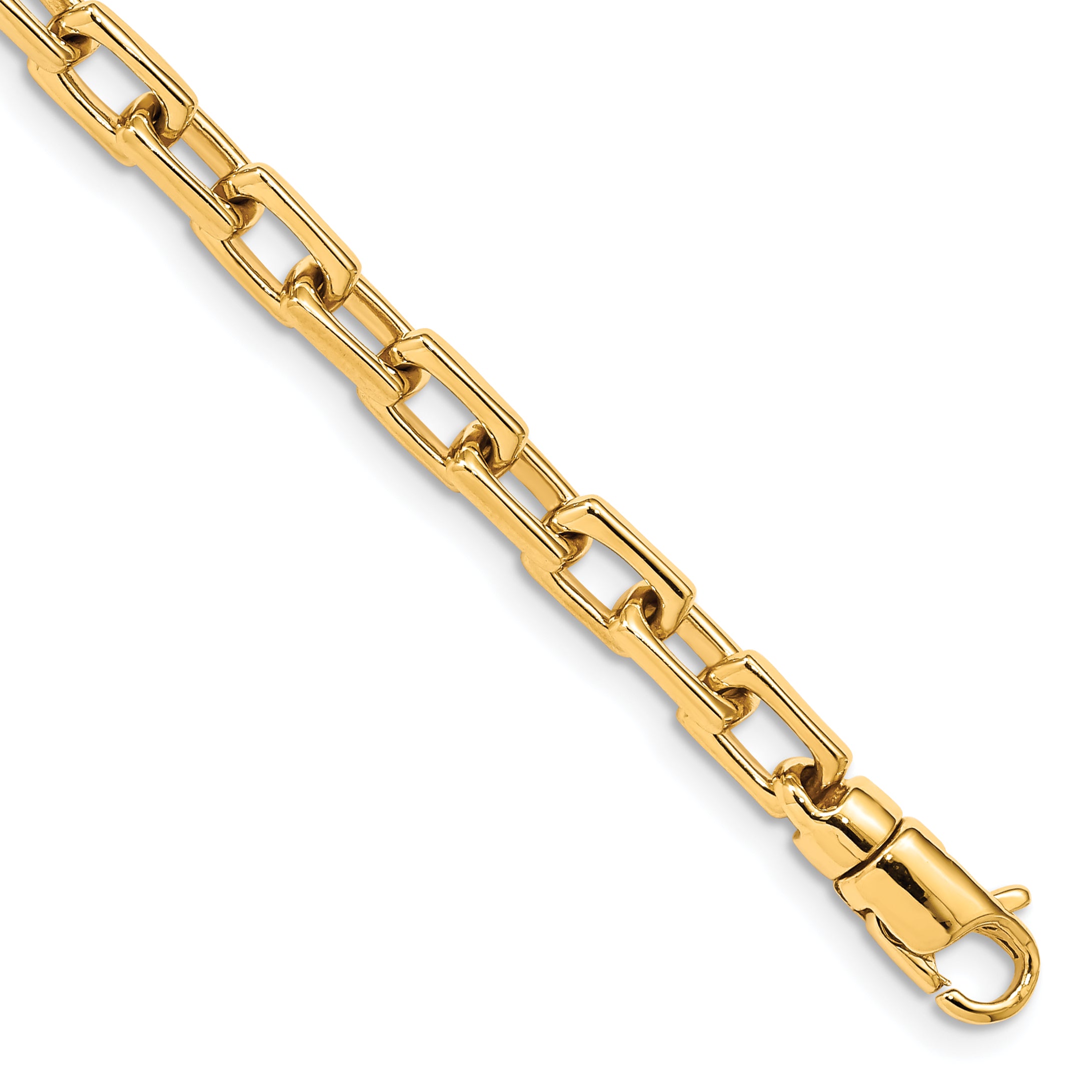 10k 5mm Hand-polished Fancy Link Bracelet Main image