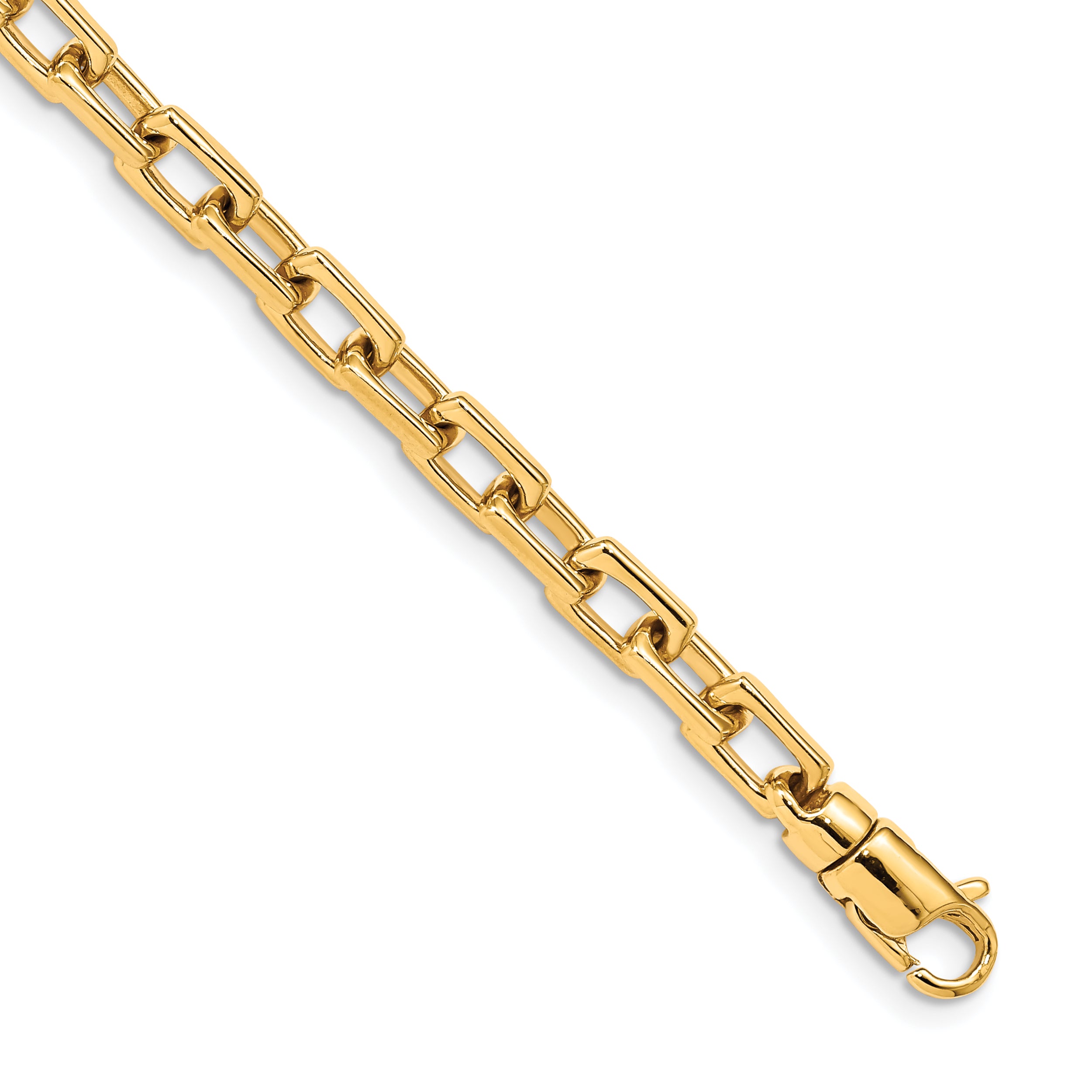 10k 5mm Hand-polished Fancy Link Bracelet Secondary image