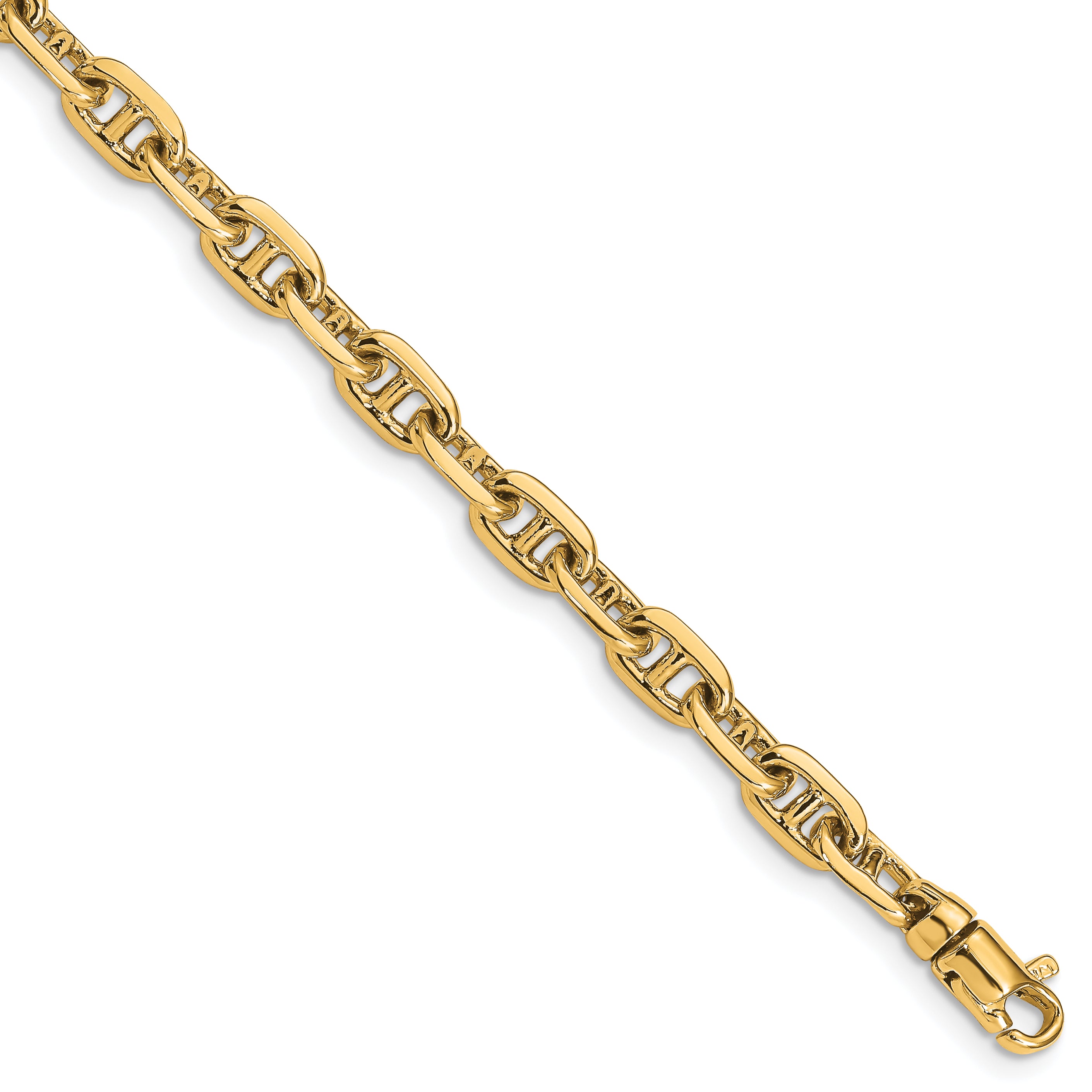 10k 5.1mm Hand-polished Fancy Link Bracelet Secondary image