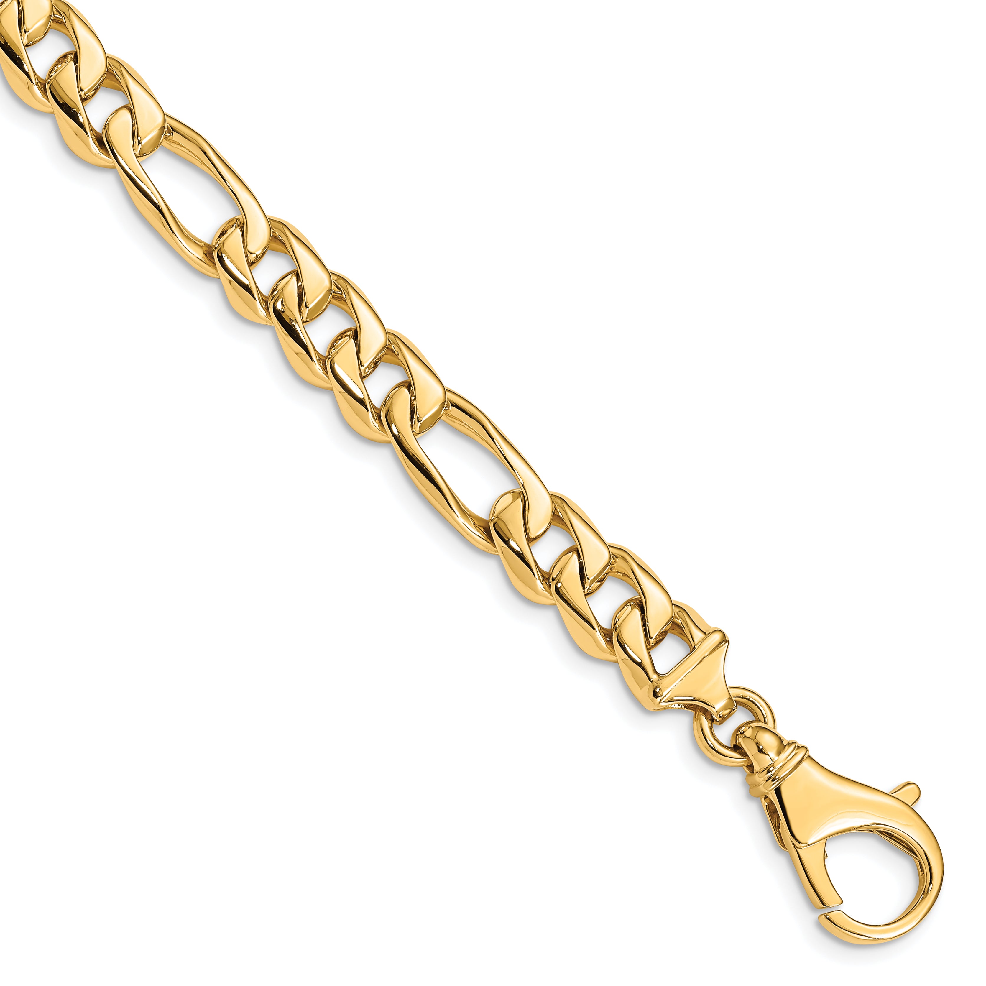 10k 8.5mm Hand Polished Fancy Link Bracelet Main image