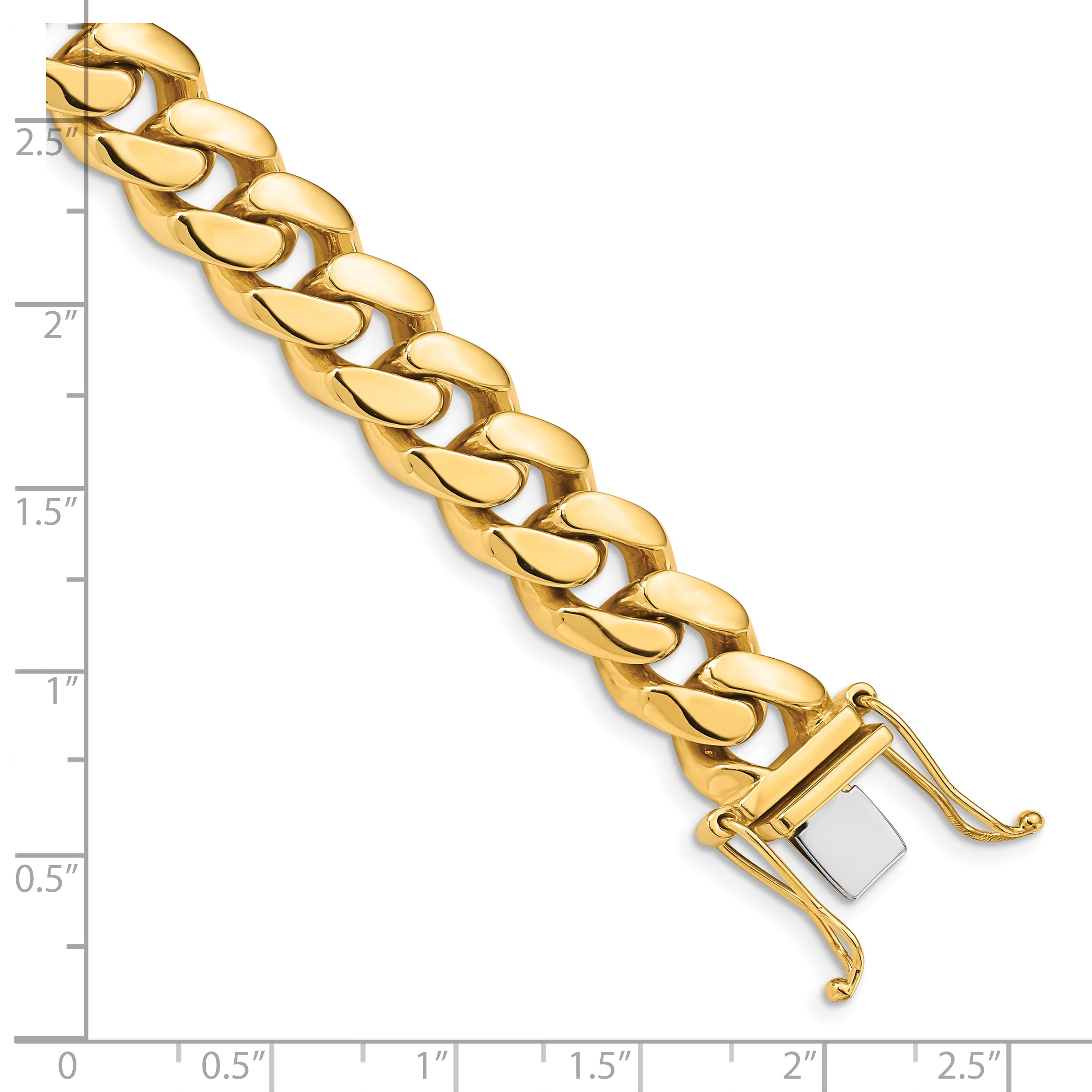10k 10.7mm Hand-polished Miami Cuban Link Bracelet Secondary image