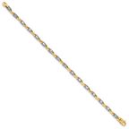 10k Two-tone 3.5mm Fancy Link Chain