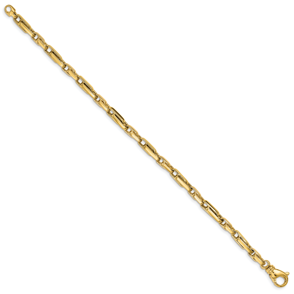 10k 5mm Hand-polished Fancy Link Chain