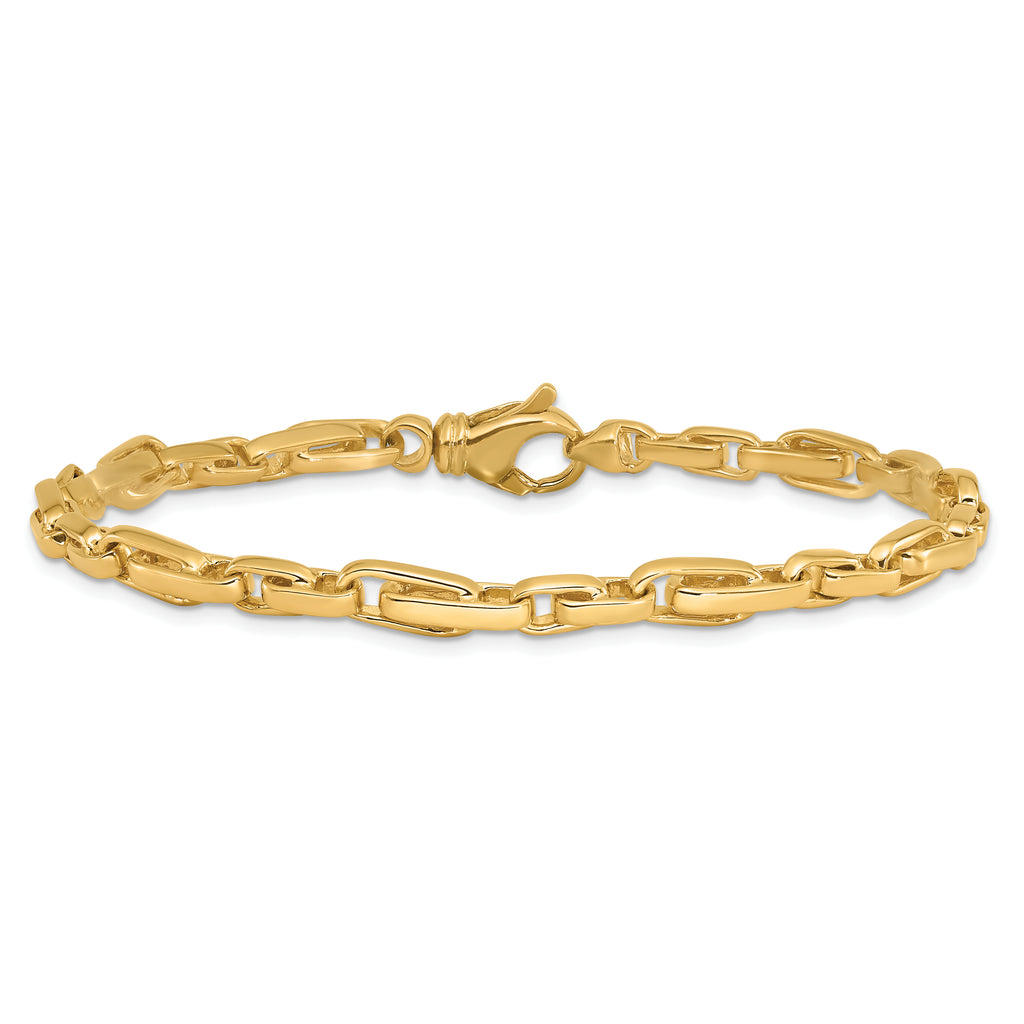10k 5mm Hand-polished Fancy Link Chain
