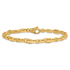10k 5mm Hand-polished Fancy Link Chain