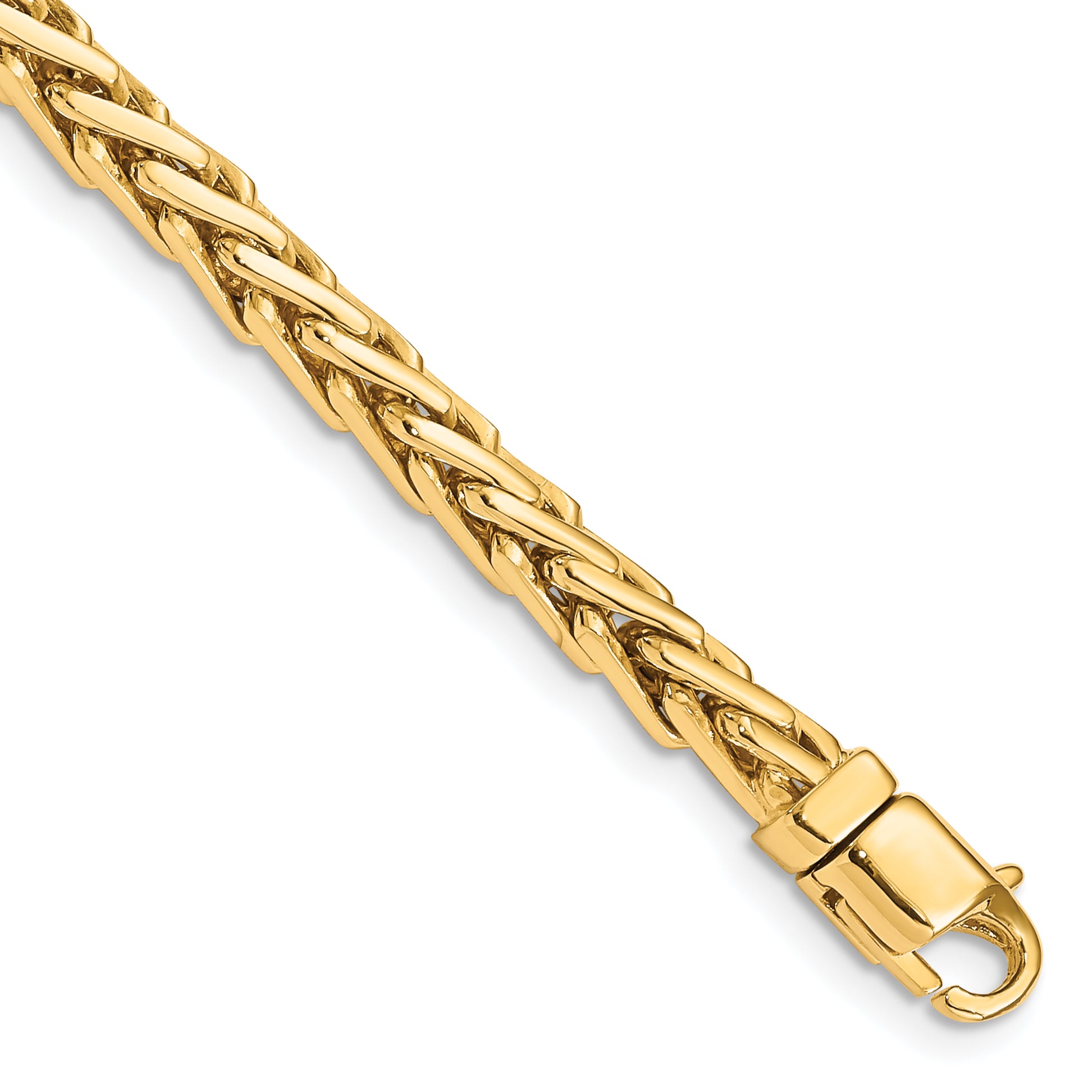 10k 4.4mm Hand-polished Flat-Edged Woven Link Bracelet Main image
