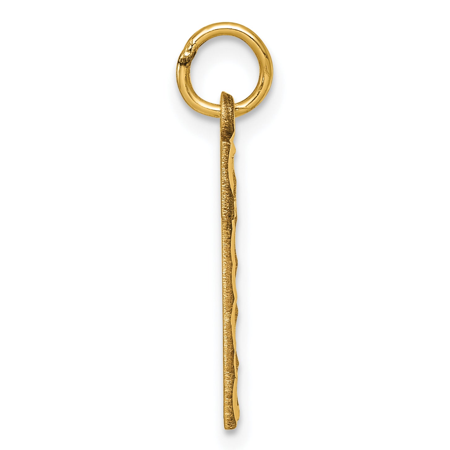 10ky Casted Large Diamond Cut Number 1 Charm