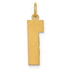 10ky Casted Large Diamond Cut Number 1 Charm
