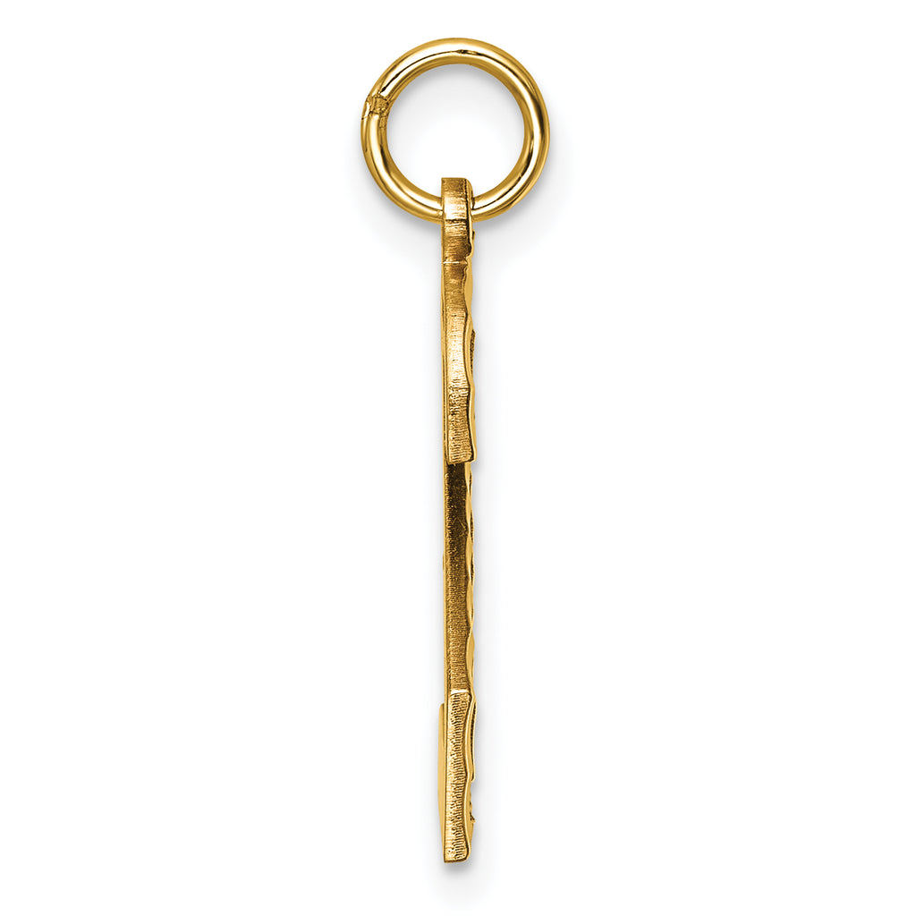 10ky Casted Large Diamond Cut Number 2 Charm