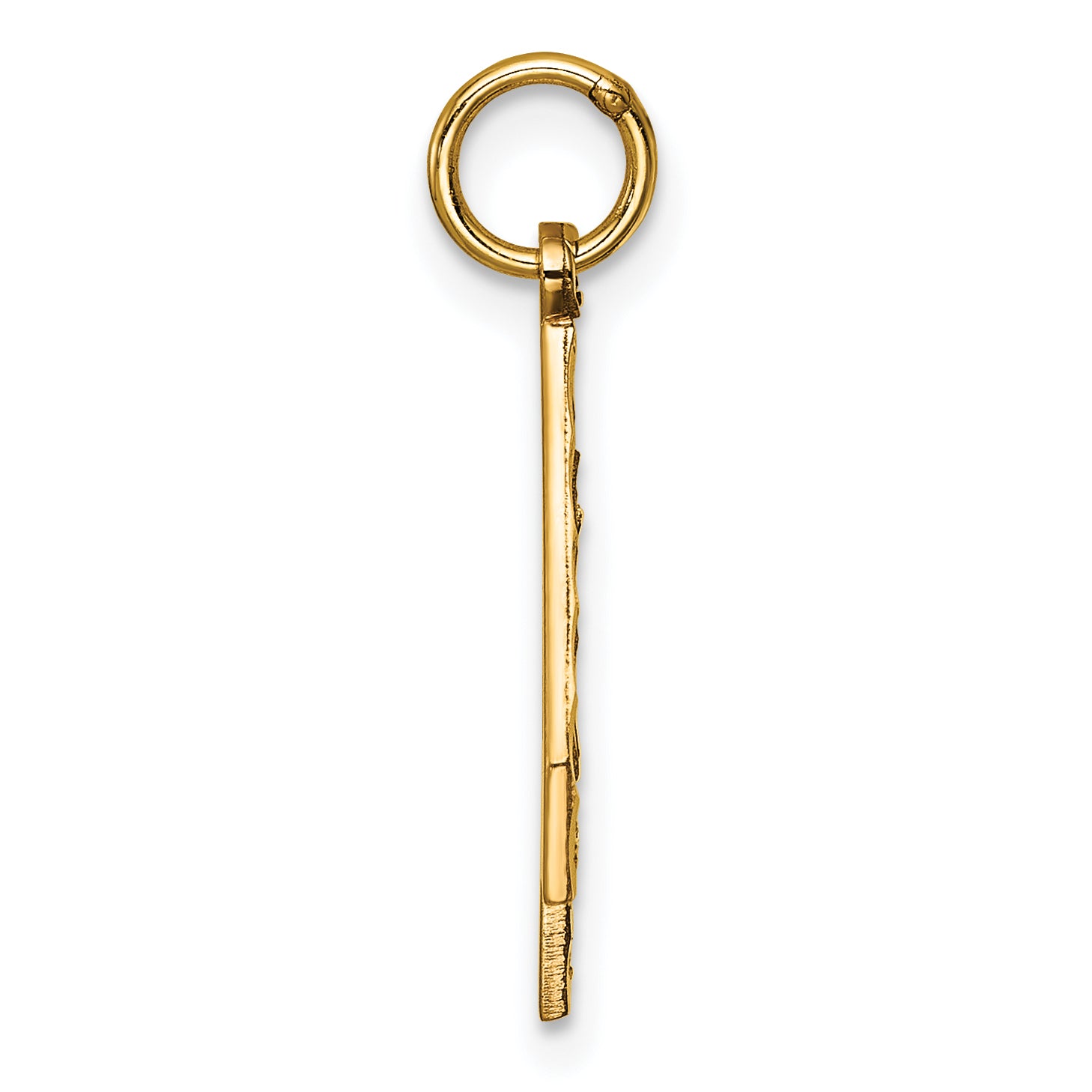 10ky Casted Large Diamond Cut Number 4 Charm Secondary image