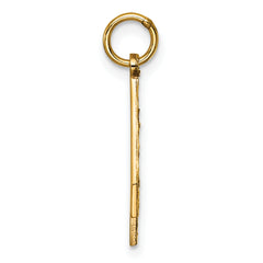 10ky Casted Large Diamond Cut Number 4 Charm