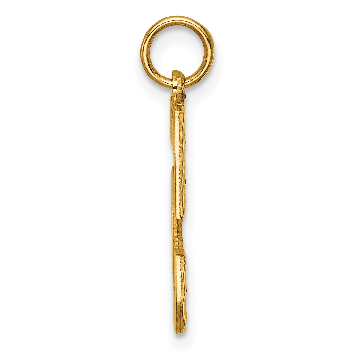 10ky Casted Large Diamond Cut Number 5 Charm Secondary image