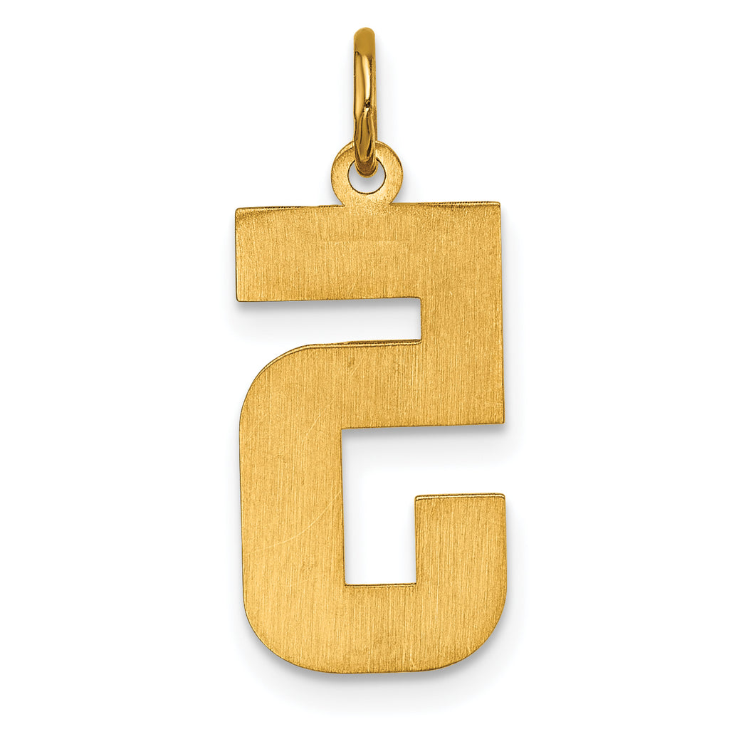 10ky Casted Large Diamond Cut Number 5 Charm