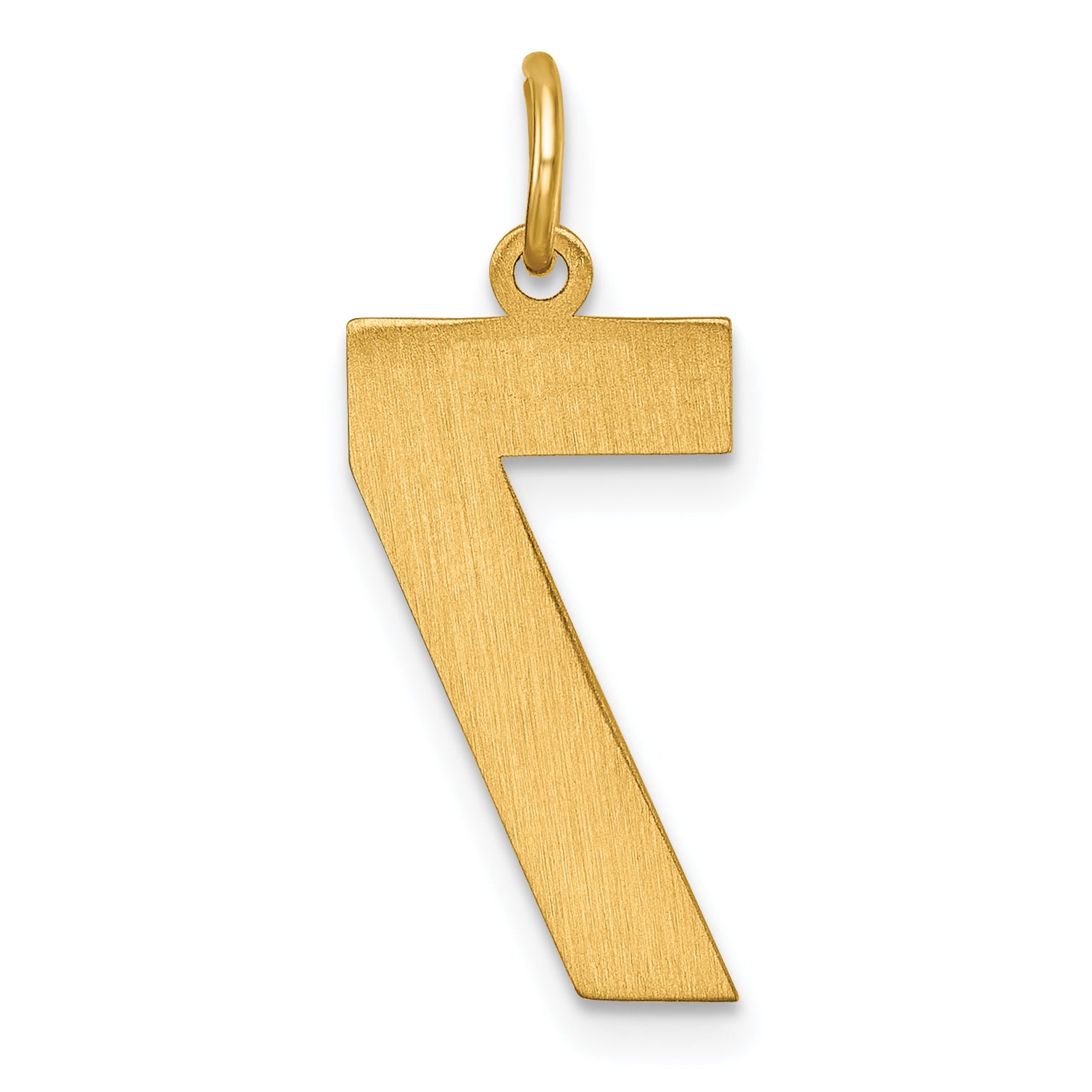 10ky Casted Large Diamond Cut Number 7 Charm