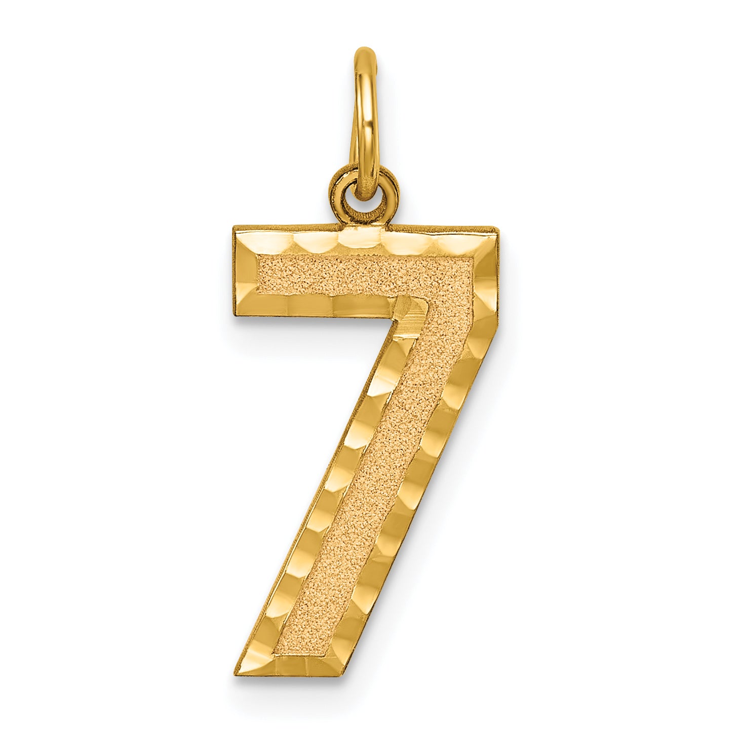 10ky Casted Large Diamond Cut Number 7 Charm Main image