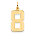 10ky Casted Large Diamond Cut Number 8 Charm