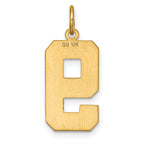 10ky Casted Large Diamond Cut Number 9 Charm