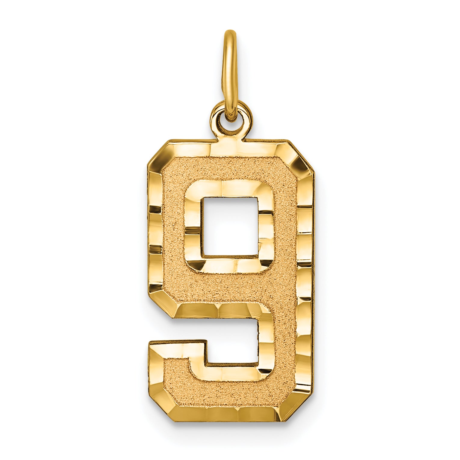 10ky Casted Large Diamond Cut Number 9 Charm Main image