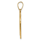10ky Casted Large Diamond-cut Number 24 Charm