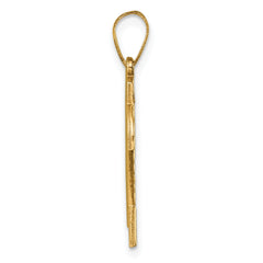 10ky Casted Large Diamond-cut Number 24 Charm
