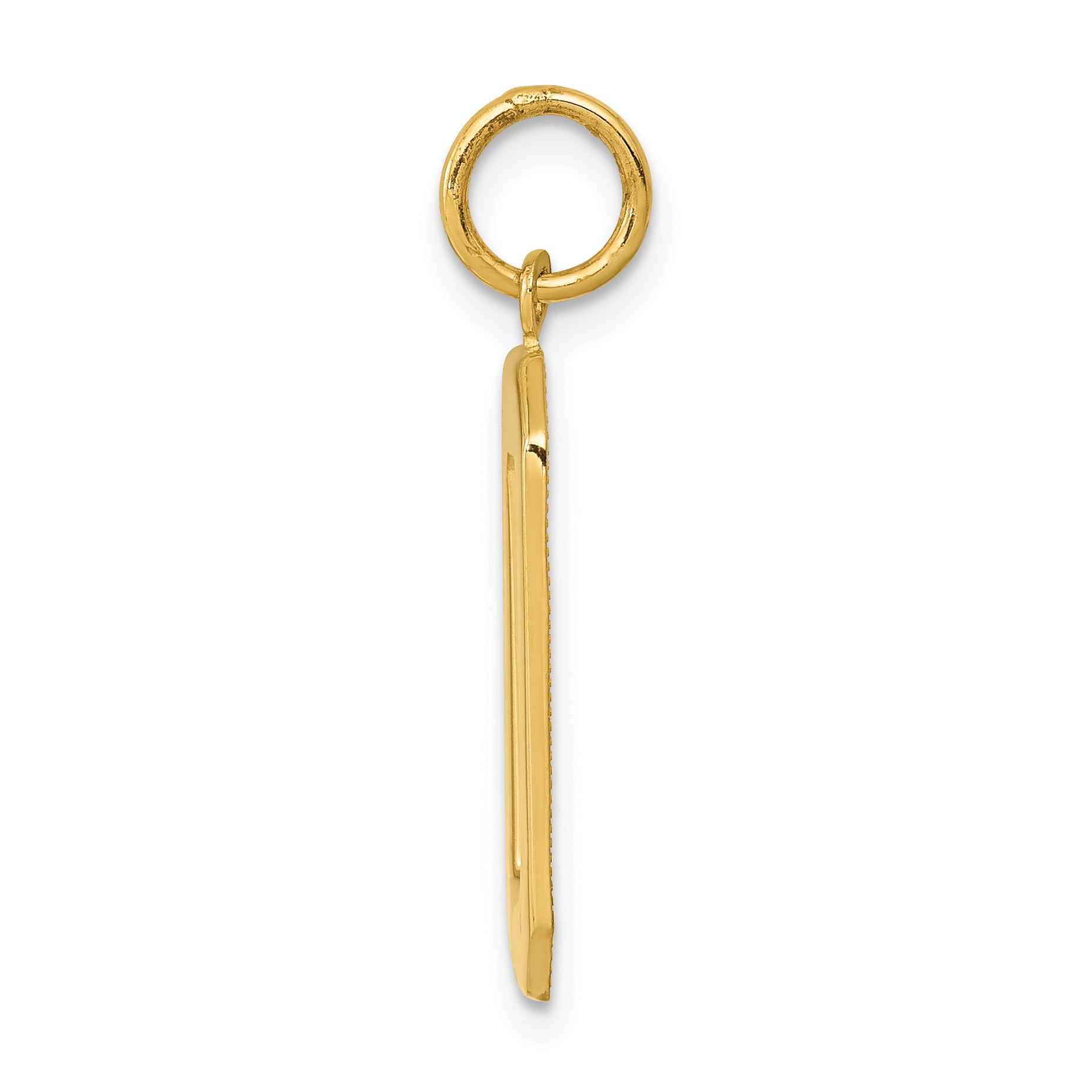 10k Large Polished Number 0 Charm Secondary image
