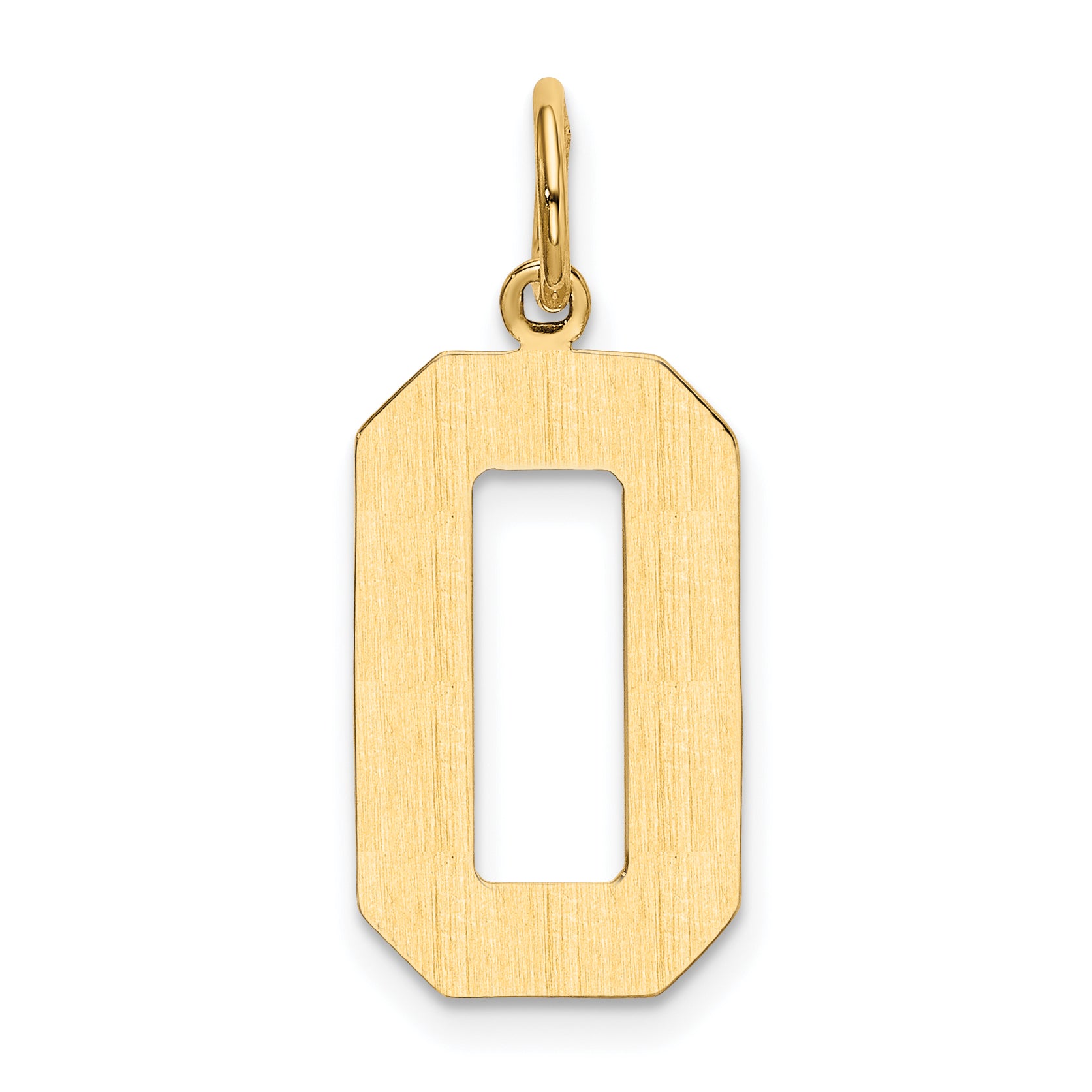 10k Large Polished Number 0 Charm