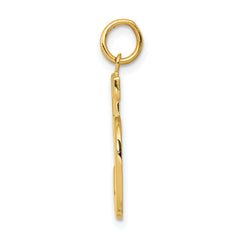 10k Large Polished Number 5 Charm