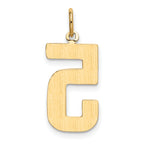 10k Large Polished Number 5 Charm