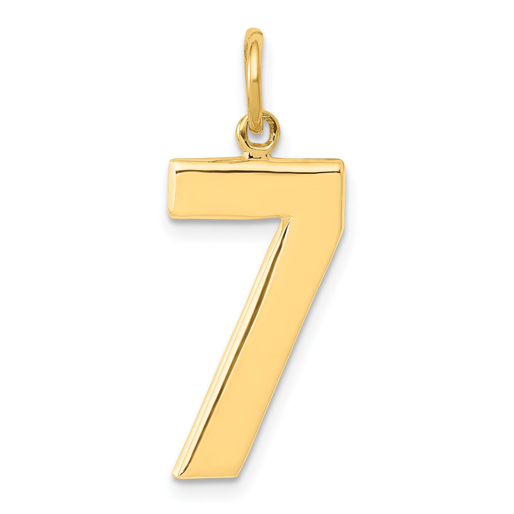 10k Large Polished Number 7 Charm Main image