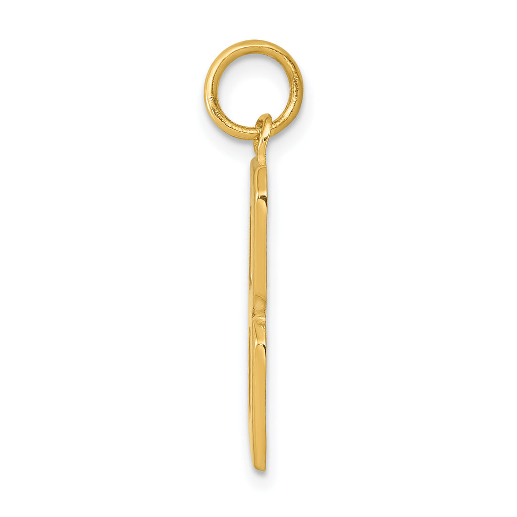 10k Large Polished Number 8 Charm