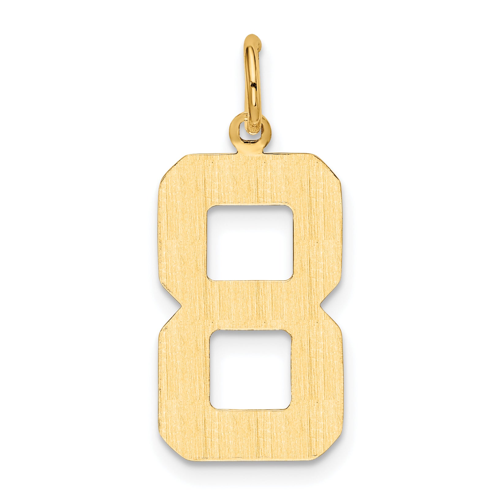 10k Large Polished Number 8 Charm