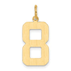 10k Large Polished Number 8 Charm