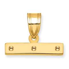 10ky Casted Large Polished Top Charm