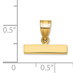 10ky Casted Large Polished Top Charm