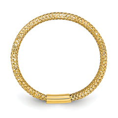 10k Polished/Textured Stretch Ring