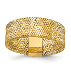 10k Polished/Textured Stretch Ring