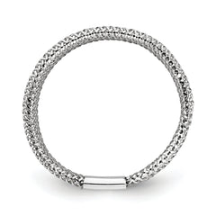 10k w/White Rhodium-plating Stretch Ring