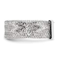 10k w/White Rhodium-plating Stretch Ring