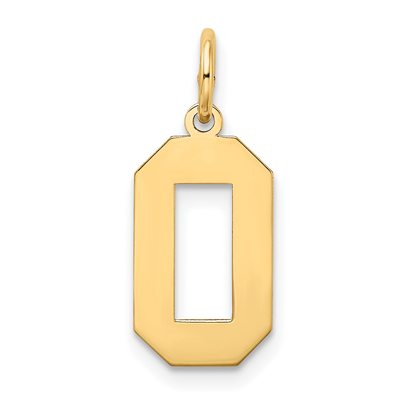 10k Medium Satin Number 0 Charm